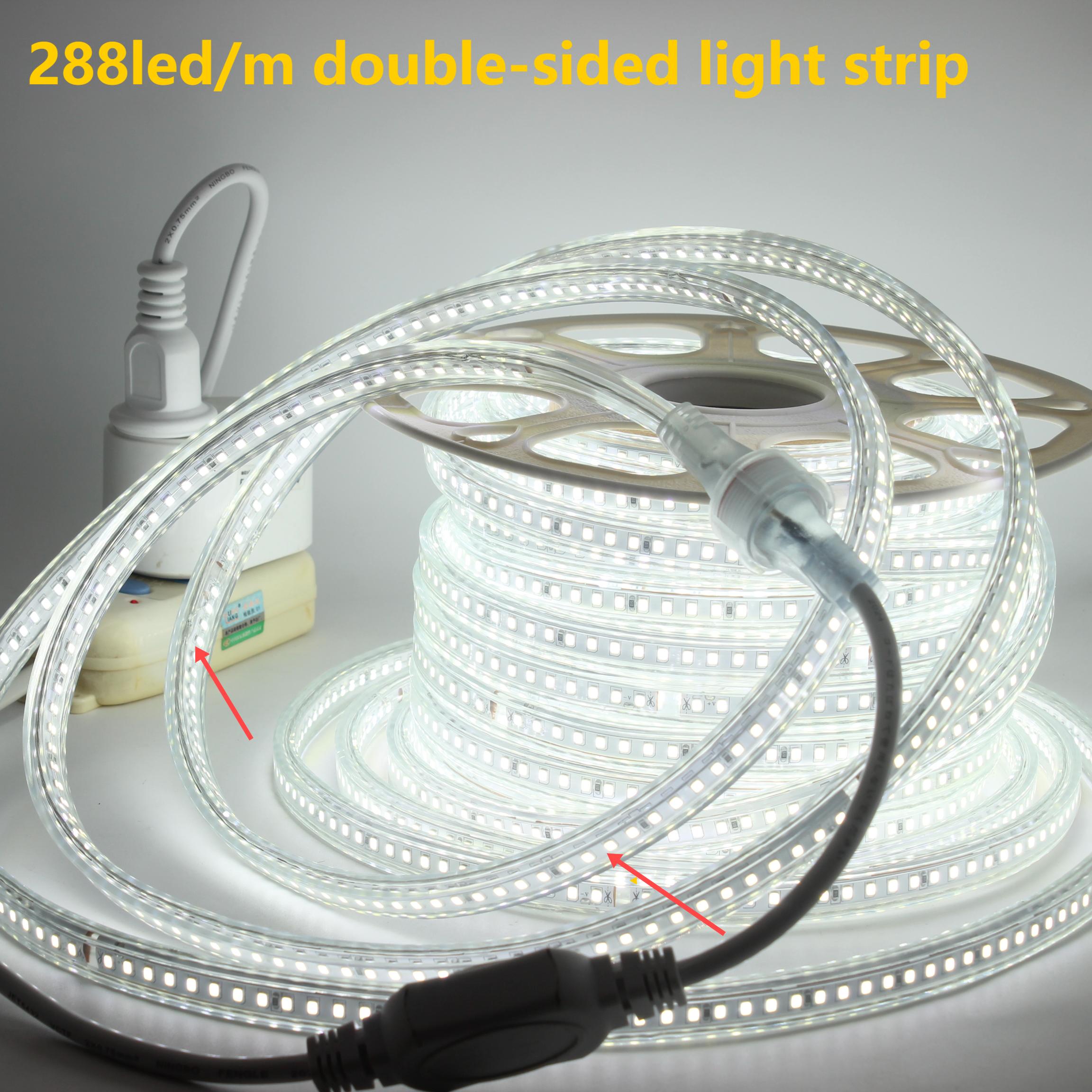 Hochspannungsdoppelseitiger Lichtstreifen: wasserdichte männliche und weibliche Kopfdesign führt einen neuen Trend in der technischen Beleuchtung